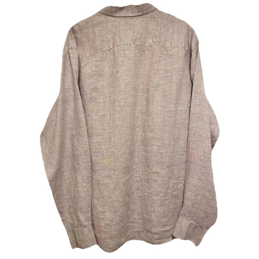 UNTUCKIT Torontel Checkered White Purple Linen Men's L/S Shirt Coastal Luxe 2XL‎ - Picture 2 of 7